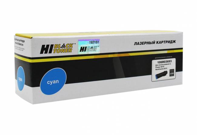 Тонер-картридж Hi-Black (HB-106R03693) для Xerox Phaser 6510/WC 6515, C, 4,3K — для бизнеса и офиса Тонер-картридж Hi-Black (HB-106R03693) для Xerox Phaser 6510/WC 6515, C, 4,3K — для бизнеса и офиса