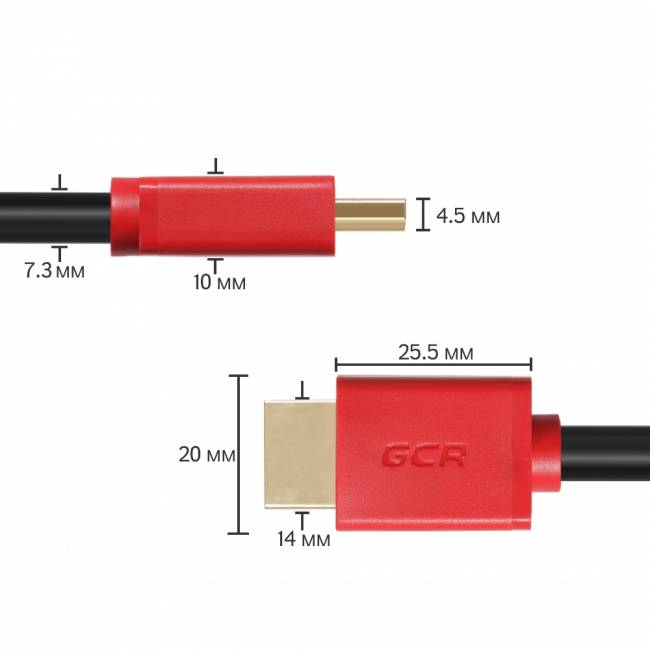 Greenconnect Кабель 0.3m HDMI версия 2.0, HDR 4:2:2, Ultra HD, 4K 60 fps 60Hz/5K*30Hz, 3D, AUDIO, 18.0 Гбит/с, 28/28 AWG, OD7.3mm, тройной экран, черный, красные коннекторы, GCR-HM451-0.3m Greenconnect HDMI (m) - HDMI (m) 0.3м — для бизнеса и офиса Greenconnect Кабель 0.3m HDMI версия 2.0, HDR 4:2:2, Ultra HD, 4K 60 fps 60Hz/5K*30Hz, 3D, AUDIO, 18.0 Гбит/с, 28/28 AWG, OD7.3mm, тройной экран, черный, красные коннекторы, GCR-HM451-0.3m Greenconnect HDMI (m) - HDMI (m) 0.3м — для бизнеса и офиса