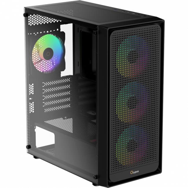 Корпус ПК без блока питания Ocypus Gamma-C50-BKG400XX-GL — для бизнеса и офиса Корпус ПК без блока питания Ocypus Gamma-C50-BKG400XX-GL — для бизнеса и офиса