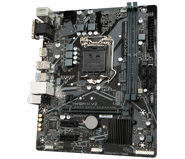 Материнская плата Gigabyte H410M H V2 (rev. 1.0) — для бизнеса и офиса Материнская плата Gigabyte H410M H V2 (rev. 1.0) — для бизнеса и офиса