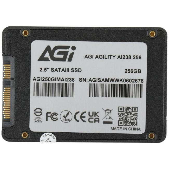 Накопитель SSD AGI TECHNOLOGY CO., LTD AGI250GIMAI238-CB — для бизнеса и офиса Накопитель SSD AGI TECHNOLOGY CO., LTD AGI250GIMAI238-CB — для бизнеса и офиса