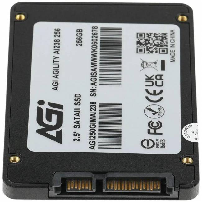 Накопитель SSD AGI TECHNOLOGY CO., LTD AGI250GIMAI238-CB — для бизнеса и офиса Накопитель SSD AGI TECHNOLOGY CO., LTD AGI250GIMAI238-CB — для бизнеса и офиса