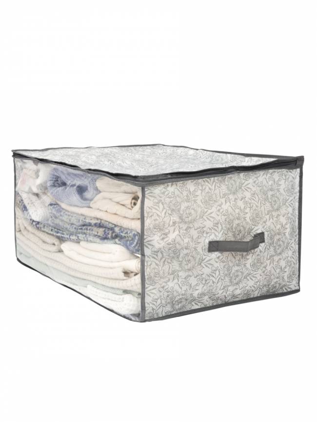 Короб для хранения Короб для хранения Grey Flower 60х50х35 — для бизнеса и офиса Короб для хранения Короб для хранения Grey Flower 60х50х35 — для бизнеса и офиса