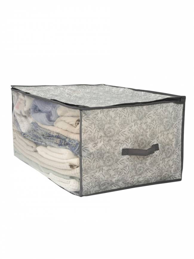 Короб для хранения Короб для хранения Grey Flower 60х50х35 — для бизнеса и офиса Короб для хранения Короб для хранения Grey Flower 60х50х35 — для бизнеса и офиса