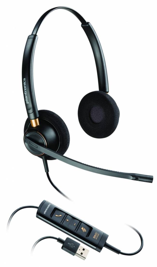 Гарнитура проводная Plantronics EncorePro HW525 USB BNC — для бизнеса и офиса Гарнитура проводная Plantronics EncorePro HW525 USB BNC — для бизнеса и офиса