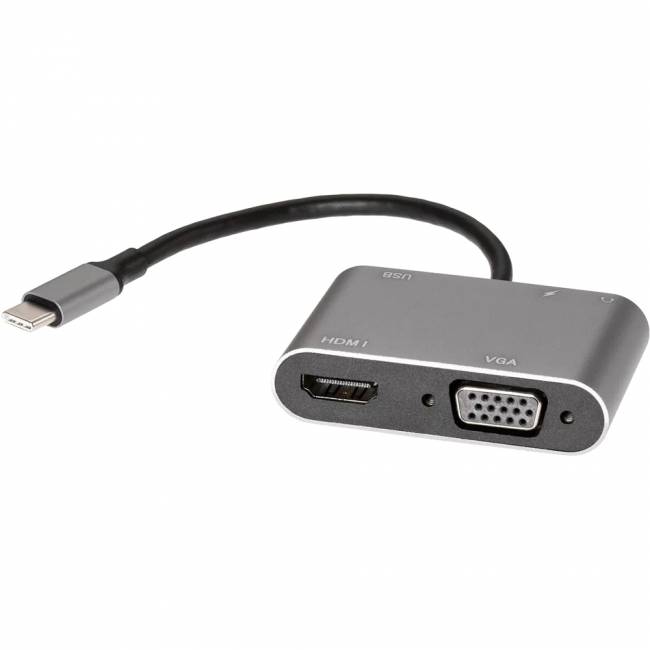 Адаптер USB Type-Cm-->VGA, HDMI 4k*30Hz, USB3.0, PD, Audio, iOpen (Aopen/Qust)<ACU4511> Адаптер-переходник AOpen/Qust USB 3.1 Type C M/HDMI F/VGA F/USB 3.0 Type A F/Jack 3.5 mm F (ACU4511) — для бизнеса и офиса Адаптер USB Type-Cm-->VGA, HDMI 4k*30Hz, USB3.0, PD, Audio, iOpen (Aopen/Qust)<ACU4511> Адаптер-переходник AOpen/Qust USB 3.1 Type C M/HDMI F/VGA F/USB 3.0 Type A F/Jack 3.5 mm F (ACU4511) — для бизнеса и офиса