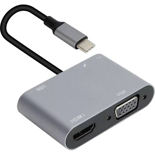 Адаптер USB Type-Cm-->VGA, HDMI 4k*30Hz, USB3.0, PD, Audio, iOpen (Aopen/Qust)<ACU4511> Адаптер-переходник AOpen/Qust USB 3.1 Type C M/HDMI F/VGA F/USB 3.0 Type A F/Jack 3.5 mm F (ACU4511) — для бизнеса и офиса Адаптер USB Type-Cm-->VGA, HDMI 4k*30Hz, USB3.0, PD, Audio, iOpen (Aopen/Qust)<ACU4511> Адаптер-переходник AOpen/Qust USB 3.1 Type C M/HDMI F/VGA F/USB 3.0 Type A F/Jack 3.5 mm F (ACU4511) — для бизнеса и офиса