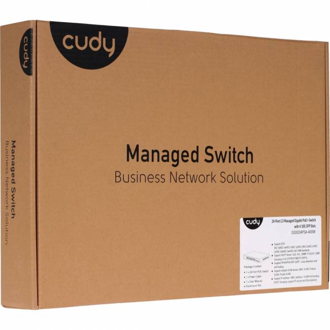 Коммутатор Cudy GS5024PS4-400W — для бизнеса и офиса Коммутатор Cudy GS5024PS4-400W — для бизнеса и офиса