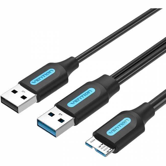 Кабель Vention USB 3.0 AM/micro B, USB 2.0 AM - 0.5м Кабель Vention USB 3.0 AM/Micro-B, USB 2.0 AM - 0.5 м (CQPBD) — для бизнеса и офиса