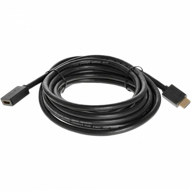 Кабель удлинительный  HDMI-19M---HDMI-19F ver 2.0, 5m, Telecom <TCG-235MF-5M> Кабель Telecom HDMI (m)/HDMI (f) - 5 м (TCG235MF-5M) — для бизнеса и офиса