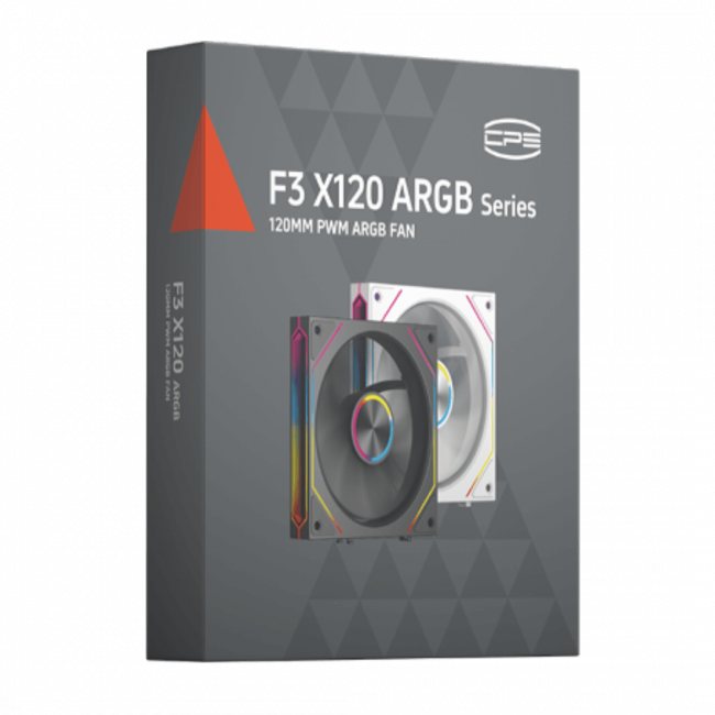 Кулер для корпуса PCCooler F3 X120R ARGB BK — для бизнеса и офиса Кулер для корпуса PCCooler F3 X120R ARGB BK — для бизнеса и офиса