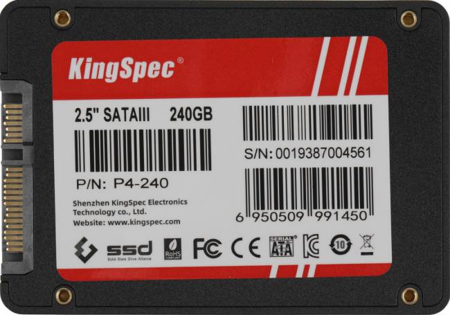 Накопитель SSD SHENZHEN KINGSPEC ELECTRONICS TECHNOLOGY CO LTD P4-240 — для бизнеса и офиса Накопитель SSD SHENZHEN KINGSPEC ELECTRONICS TECHNOLOGY CO LTD P4-240 — для бизнеса и офиса