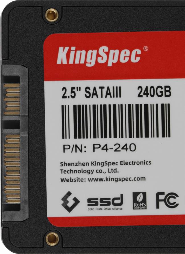 Накопитель SSD SHENZHEN KINGSPEC ELECTRONICS TECHNOLOGY CO LTD P4-240 — для бизнеса и офиса Накопитель SSD SHENZHEN KINGSPEC ELECTRONICS TECHNOLOGY CO LTD P4-240 — для бизнеса и офиса