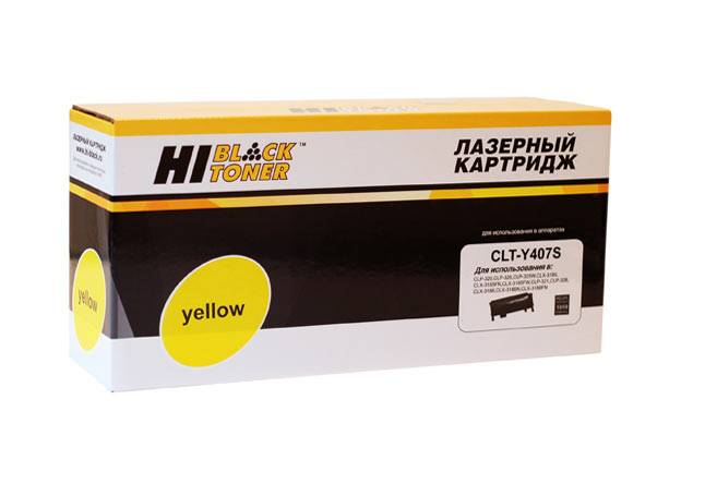 Тонер-картридж Hi-Black (HB-CLT-Y407S) для Samsung CLP-320/320n/325/CLX-3185, Y, 1K — для бизнеса и офиса Тонер-картридж Hi-Black (HB-CLT-Y407S) для Samsung CLP-320/320n/325/CLX-3185, Y, 1K — для бизнеса и офиса