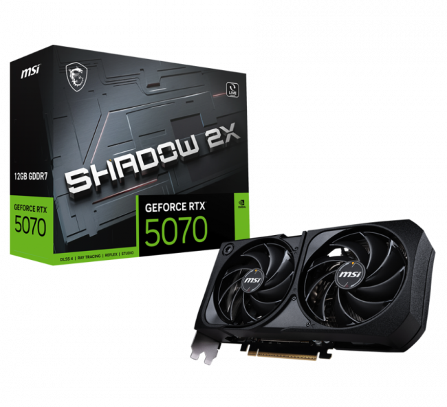 Видеокарта MSI	GeForce RTX 5070 12G SHADOW 2X — для бизнеса и офиса