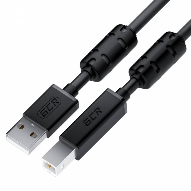 GCR Кабель PROF 5.0m USB 2.0, AM/BM, черный, ферритовые кольца, экран, армированный, морозостойкий Кабель Greenconnect PROF 5.0m USB 2.0, AM / BM — для бизнеса и офиса GCR Кабель PROF 5.0m USB 2.0, AM/BM, черный, ферритовые кольца, экран, армированный, морозостойкий Кабель Greenconnect PROF 5.0m USB 2.0, AM / BM — для бизнеса и офиса