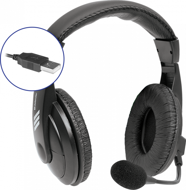 Defender Компьютерная гарнитура Gryphon 750U USB, черный, 1.8м кабель Defender Gryphon 750U USB — для бизнеса и офиса Defender Компьютерная гарнитура Gryphon 750U USB, черный, 1.8м кабель Defender Gryphon 750U USB — для бизнеса и офиса