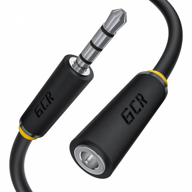 GCR Удлинитель для гарнитуры 2.0m jack 3,5mm/jack 3,5mm черный, желтая окантовка, 28AWG, M/F, GCR-54000 Greenconnect GCR-54000, 2 м — для бизнеса и офиса GCR Удлинитель для гарнитуры 2.0m jack 3,5mm/jack 3,5mm черный, желтая окантовка, 28AWG, M/F, GCR-54000 Greenconnect GCR-54000, 2 м — для бизнеса и офиса