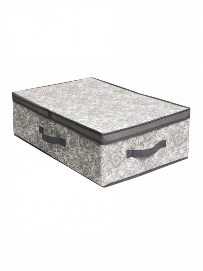Короб для хранения Короб стеллажный Grey Flower 58х40х18 — для бизнеса и офиса Короб для хранения Короб стеллажный Grey Flower 58х40х18 — для бизнеса и офиса