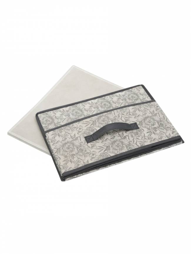 Короб для хранения Короб стеллажный Grey Flower 58х40х18 — для бизнеса и офиса Короб для хранения Короб стеллажный Grey Flower 58х40х18 — для бизнеса и офиса