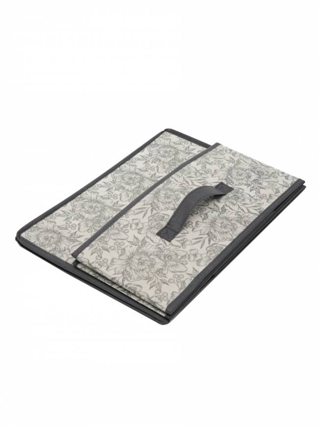 Короб для хранения Короб стеллажный Grey Flower 58х40х18 — для бизнеса и офиса Короб для хранения Короб стеллажный Grey Flower 58х40х18 — для бизнеса и офиса