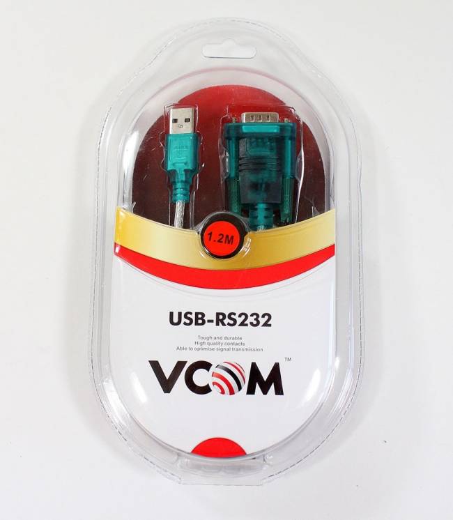 Кабель-переходник USB Am -> RS-232 DB9M, винты ( добавляет в систему новый COM порт) VCOM <VUS7050> VCOM USB Am — RS-232 DB9M — для бизнеса и офиса Кабель-переходник USB Am -> RS-232 DB9M, винты ( добавляет в систему новый COM порт) VCOM <VUS7050> VCOM USB Am — RS-232 DB9M — для бизнеса и офиса