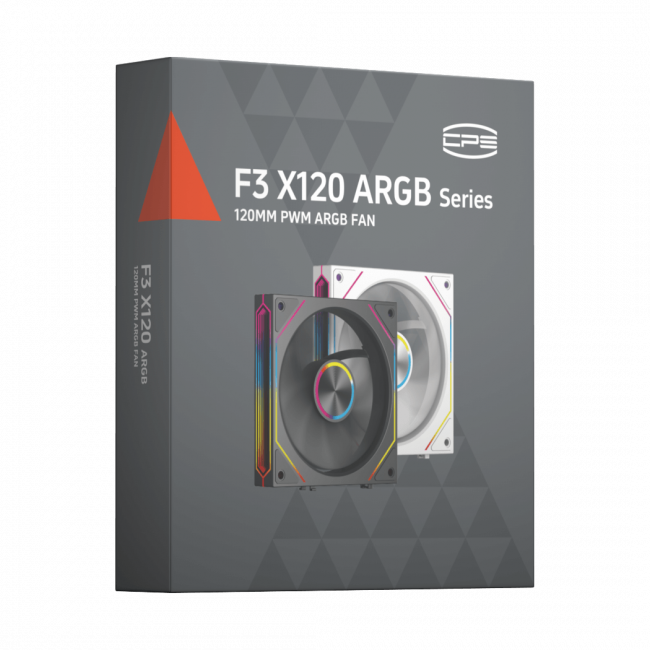 Кулер для корпуса PCCooler F3 X120R ARGB WH — для бизнеса и офиса Кулер для корпуса PCCooler F3 X120R ARGB WH — для бизнеса и офиса
