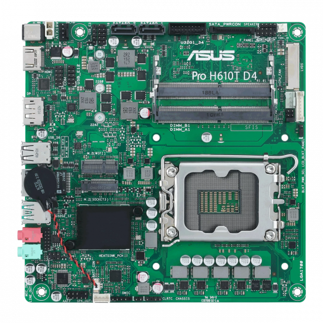 Материнская плата ASUS PRO H610T D4-CSM — для бизнеса и офиса Материнская плата ASUS PRO H610T D4-CSM — для бизнеса и офиса