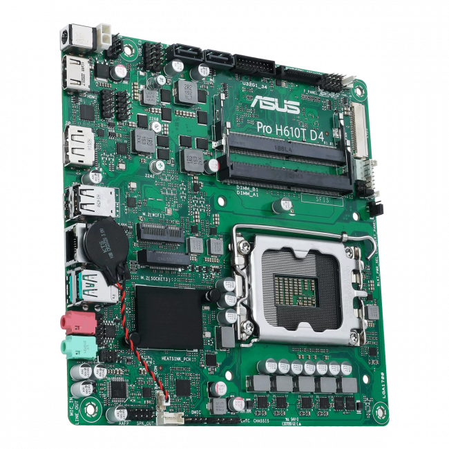 Материнская плата ASUS PRO H610T D4-CSM — для бизнеса и офиса Материнская плата ASUS PRO H610T D4-CSM — для бизнеса и офиса