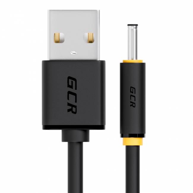 Greenconnect Адаптер 1,0 м переходник питания 5V -гибкий  USB AM / DC Jack 3.5mm, GCR-50881 Greenconnect USB 2.0 Type-AM - DC Jack 3.5mm (m) 1м — для бизнеса и офиса