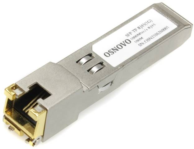 Трансивер OSNOVO SFP-TP-RJ45(1G) — для бизнеса и офиса Трансивер OSNOVO SFP-TP-RJ45(1G) — для бизнеса и офиса