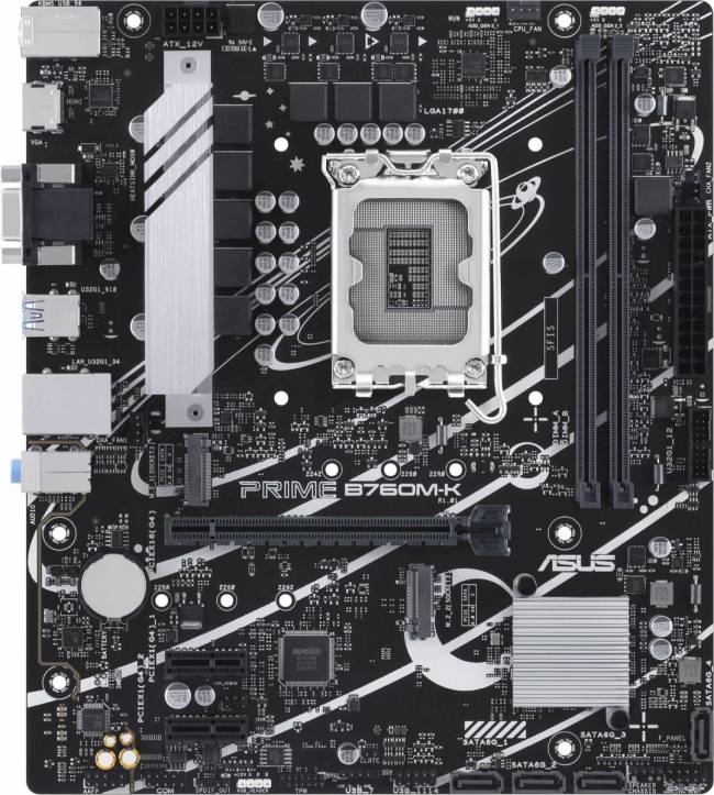 Материнская плата ASUS PRIME B760M-K — для бизнеса и офиса Материнская плата ASUS PRIME B760M-K — для бизнеса и офиса