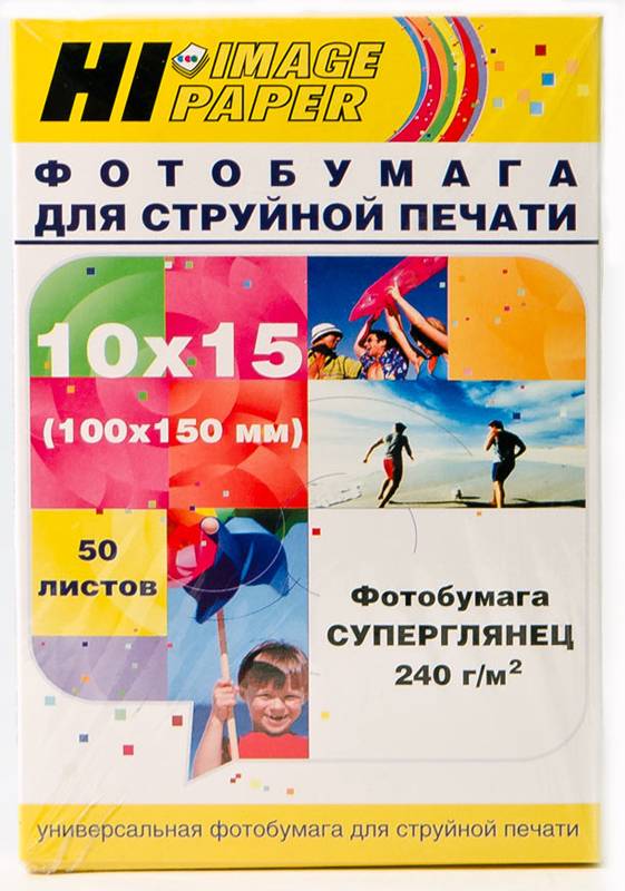 Фотобумага Hi-Image Paper суперглянцевая односторонняя, 10x15 см, 240 г/м2, 50 л. — для бизнеса и офиса Фотобумага Hi-Image Paper суперглянцевая односторонняя, 10x15 см, 240 г/м2, 50 л. — для бизнеса и офиса