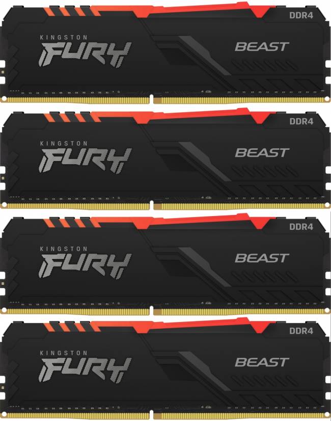Память оперативная Kingston FURY Beast RGB KF426C16BB1AK4/64 — для бизнеса и офиса Память оперативная Kingston FURY Beast RGB KF426C16BB1AK4/64 — для бизнеса и офиса