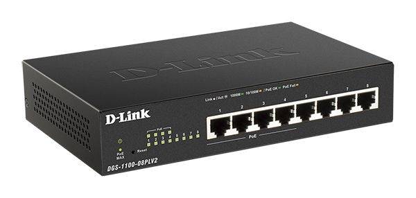 Коммутатор D-Link DGS-1100-08PLV2/A1A — для бизнеса и офиса Коммутатор D-Link DGS-1100-08PLV2/A1A — для бизнеса и офиса