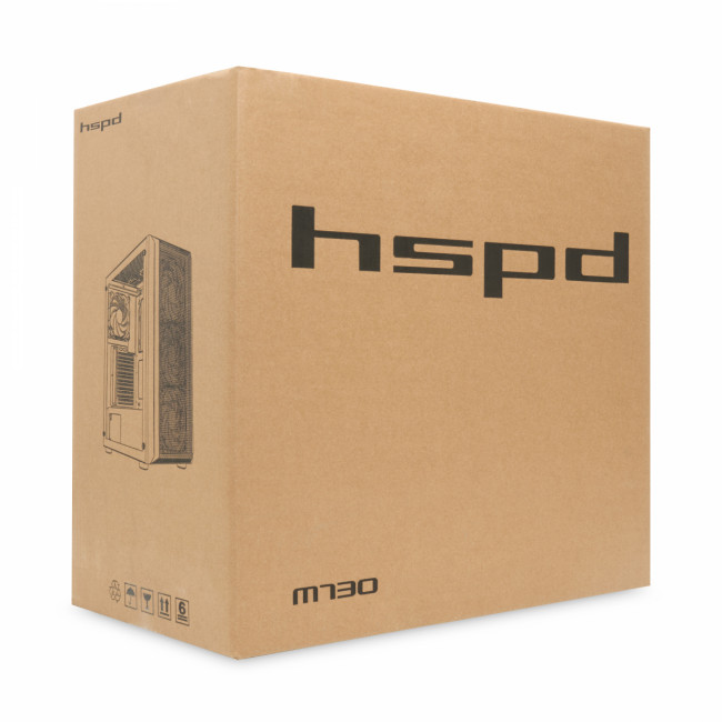 Корпус без блока питания HSPD M730-TGBK — для бизнеса и офиса