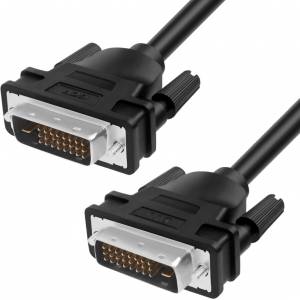 Greenconnect Кабель DVI-D 5.0m, черный, OD 8.5mm, 28/28 AWG, DVI/DVI, 25M/25M, GCR-DM2DMC-5.0m, двойной экран Greenconnect DVI-D (m) - DVI-D (m) 5м