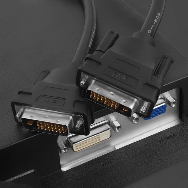 Greenconnect Кабель DVI-D 5.0m, черный, OD 8.5mm, 28/28 AWG, DVI/DVI, 25M/25M, GCR-DM2DMC-5.0m, двойной экран Greenconnect DVI-D (m) - DVI-D (m) 5м — для бизнеса и офиса