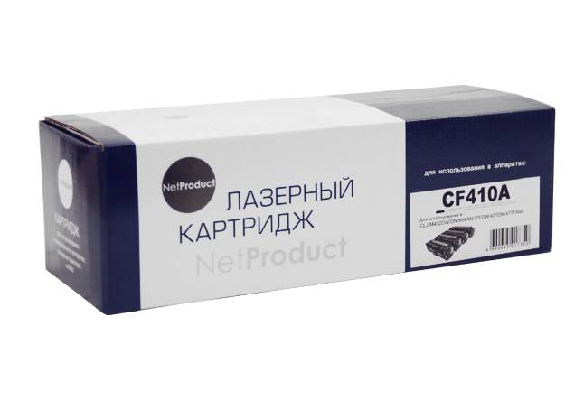 Картридж NetProduct (N-CF410A) для HP CLJ M452DW/DN/NW/M477FDW/477DN/477FNW, Bk, 2,3K — для бизнеса и офиса Картридж NetProduct (N-CF410A) для HP CLJ M452DW/DN/NW/M477FDW/477DN/477FNW, Bk, 2,3K — для бизнеса и офиса