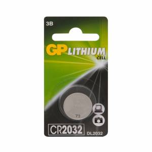 Литиевая дисковая батарейка GP Lithium CR2032 - 1 шт. в блистере GP Lithium CR2032 (4891199003721)