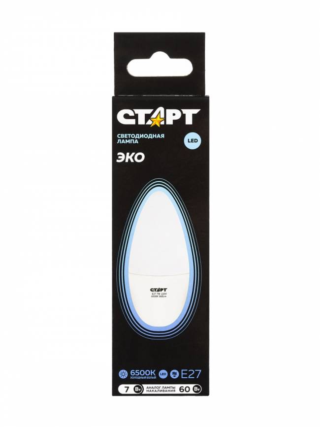 Лампа светодиодная СТАРТ свеча E27 7W 6500К Лампа светодиодная СТАРТ свеча E27 7W 6500К — для бизнеса и офиса Лампа светодиодная СТАРТ свеча E27 7W 6500К Лампа светодиодная СТАРТ свеча E27 7W 6500К — для бизнеса и офиса