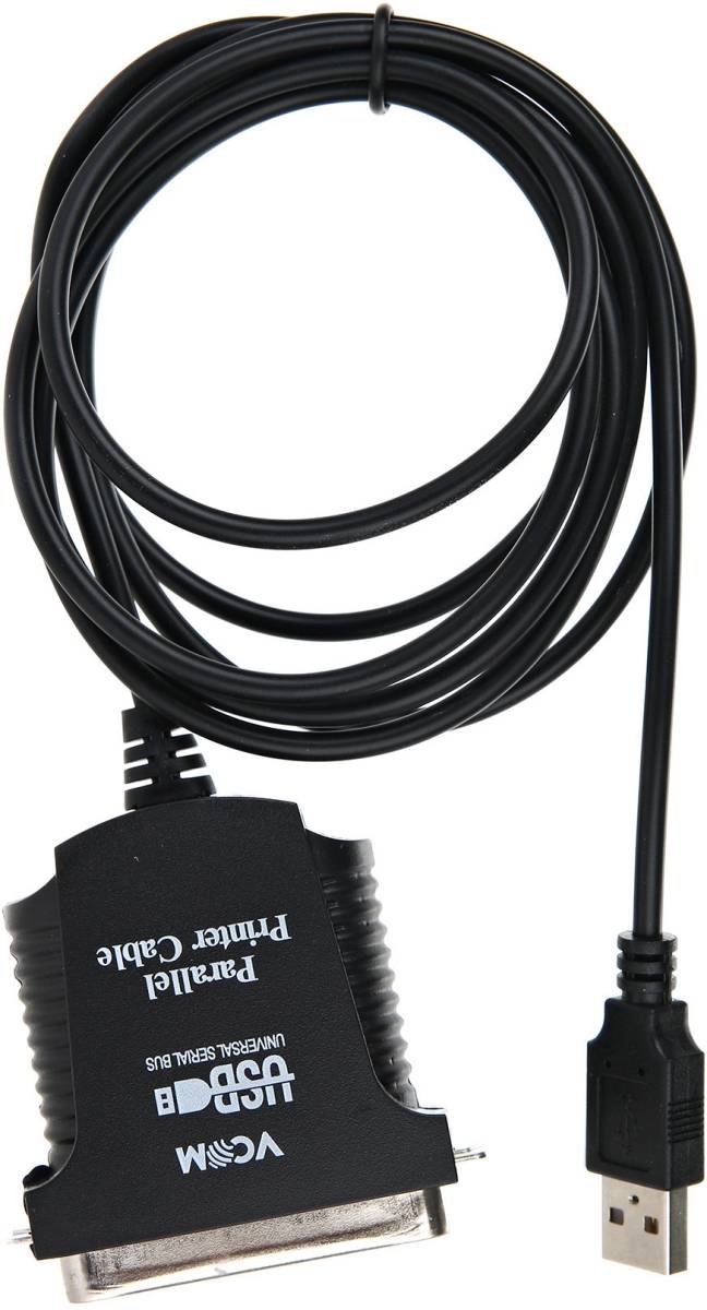 Кабель-адаптер USB A (вилка) -> LPT (прямое подключение к LPT порту принтера) VCOM <VUS7052>1.8м VCOM USB — LPT — для бизнеса и офиса