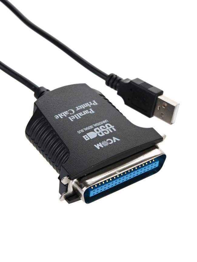 Кабель-адаптер USB A (вилка) -> LPT (прямое подключение к LPT порту принтера) VCOM <VUS7052>1.8м VCOM USB — LPT — для бизнеса и офиса