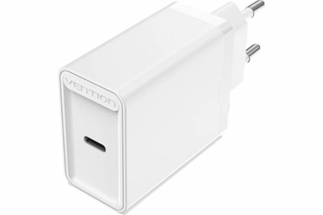 Сетевое зарядное устройство Vention на 1 порт USB C QC 4.0 Белый Vention FADW0-EU — для бизнеса и офиса Сетевое зарядное устройство Vention на 1 порт USB C QC 4.0 Белый Vention FADW0-EU — для бизнеса и офиса
