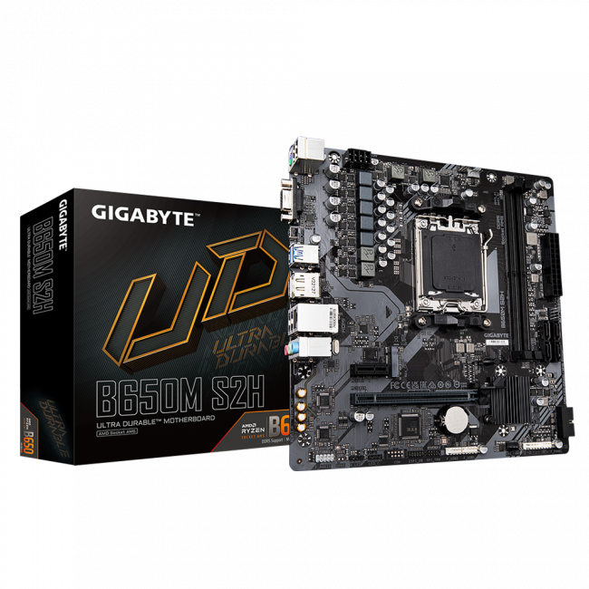 Материнская плата GIGABYTE B650M S2H — для бизнеса и офиса Материнская плата GIGABYTE B650M S2H — для бизнеса и офиса
