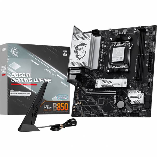 Материнская плата MSI B850M GAMING WIFI6E — для бизнеса и офиса Материнская плата MSI B850M GAMING WIFI6E — для бизнеса и офиса
