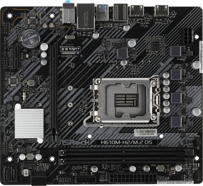 Материнская плата ASRock H610M-H2/M.2 D5 — для бизнеса и офиса Материнская плата ASRock H610M-H2/M.2 D5 — для бизнеса и офиса
