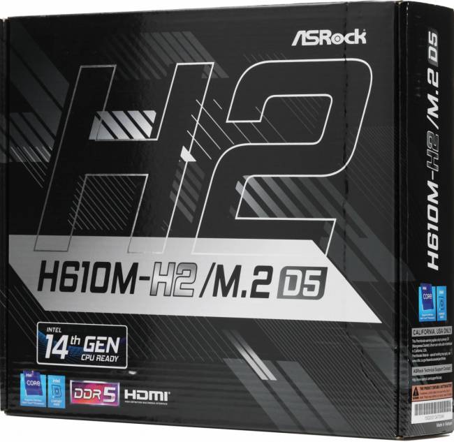 Материнская плата ASRock H610M-H2/M.2 D5 — для бизнеса и офиса Материнская плата ASRock H610M-H2/M.2 D5 — для бизнеса и офиса