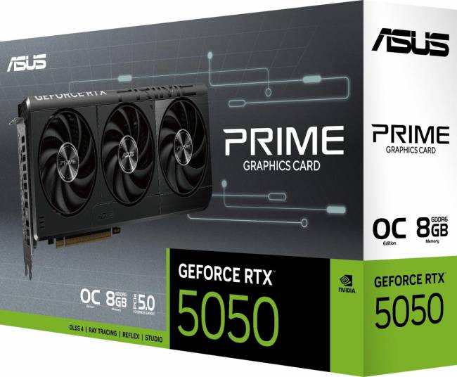 Видеокарта ASUS PRIME-RTX5050-O8G — для бизнеса и офиса Видеокарта ASUS PRIME-RTX5050-O8G — для бизнеса и офиса