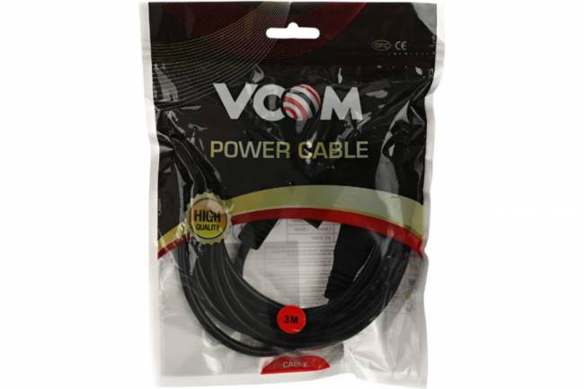 Кабель питания для ноутбуков 3-pin (угловая Евровилка) <VDE> 3G*0.5mm2 VCOM <CE022-CU0.5-3>, 3m VCOM CE022-CU0.5-3M — для бизнеса и офиса Кабель питания для ноутбуков 3-pin (угловая Евровилка) <VDE> 3G*0.5mm2 VCOM <CE022-CU0.5-3>, 3m VCOM CE022-CU0.5-3M — для бизнеса и офиса